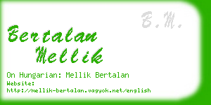 bertalan mellik business card